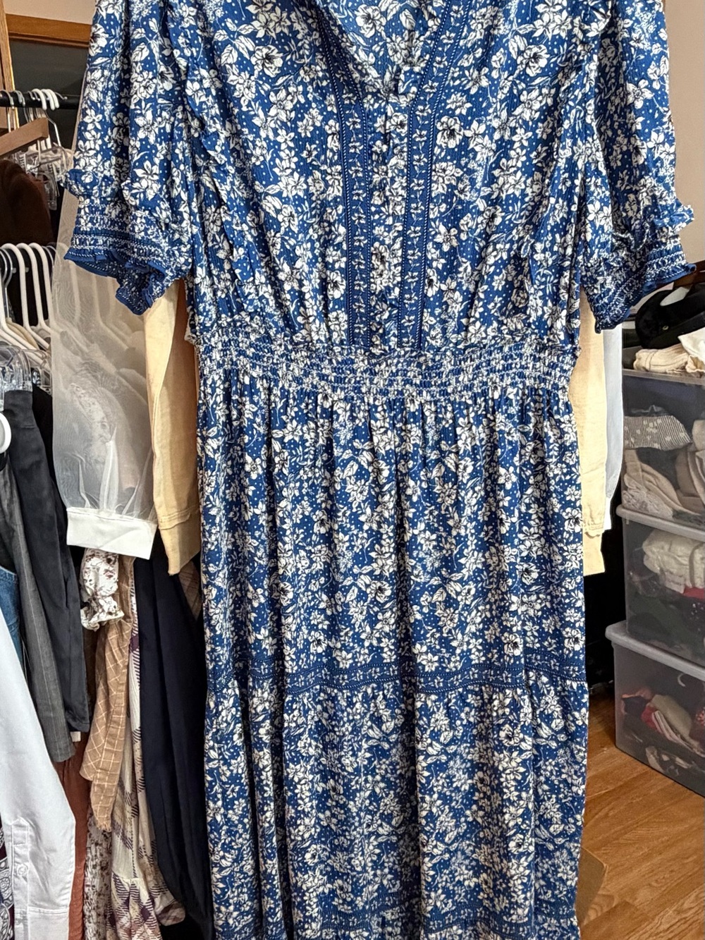 Max Studio Blue Floral Maxi Dress - Picture 2 of 2
